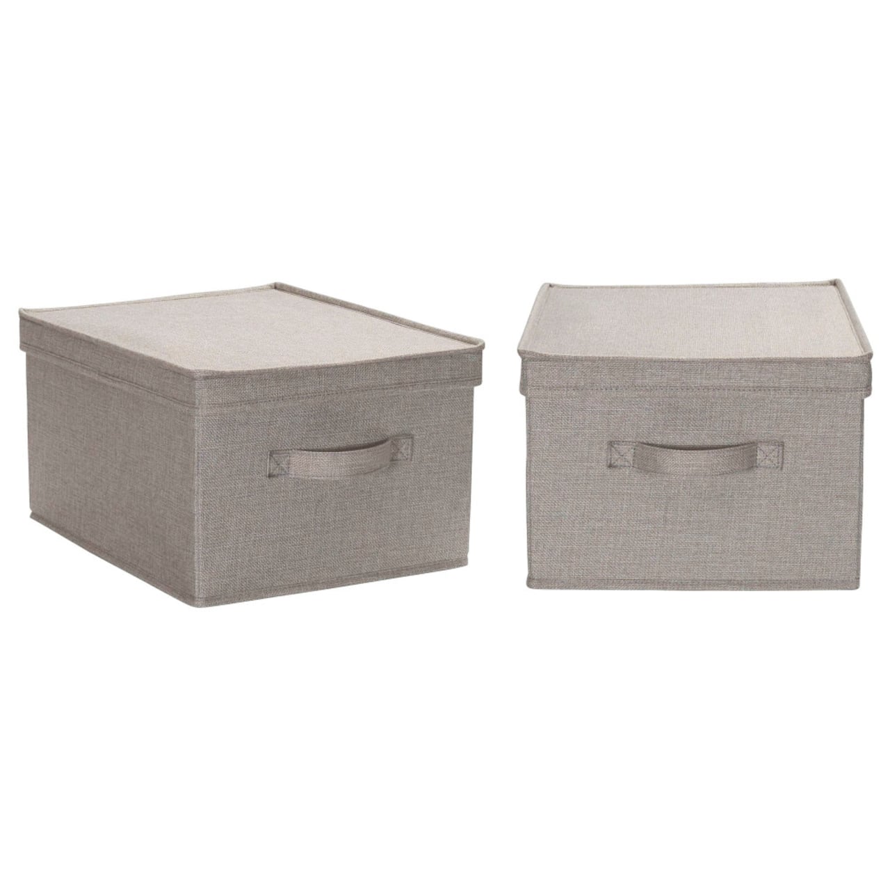Household Essentials Fabric Storage Bin with Lid, 2ct.